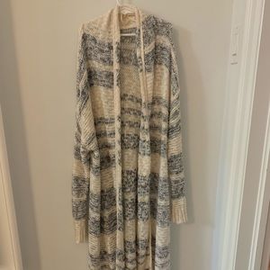 long knit cardigan